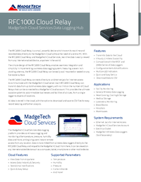 Thumbnail of document Data Sheet - RFC1000 Cloud Relay Data Logging Hub